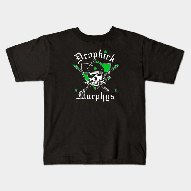 Dropkick Skull Kids T-Shirt by Luke Jay Art